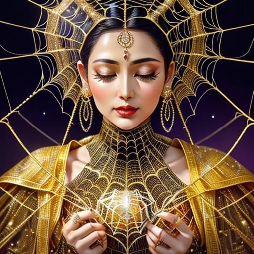 Spiderweb halo crown