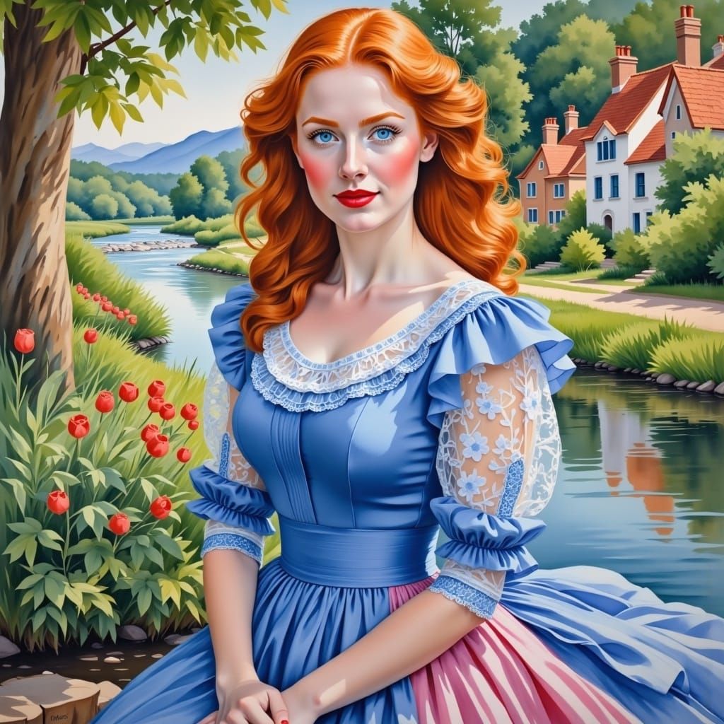 <lora:GouachePaintingFlux:1.0>  