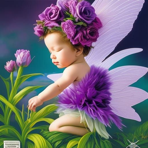 Baby Flower Fairy - AI Generated Artwork - NightCafe Creator