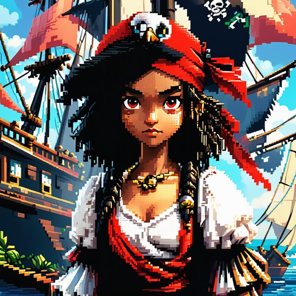 Pixel-Art Pirate  by @Pax
