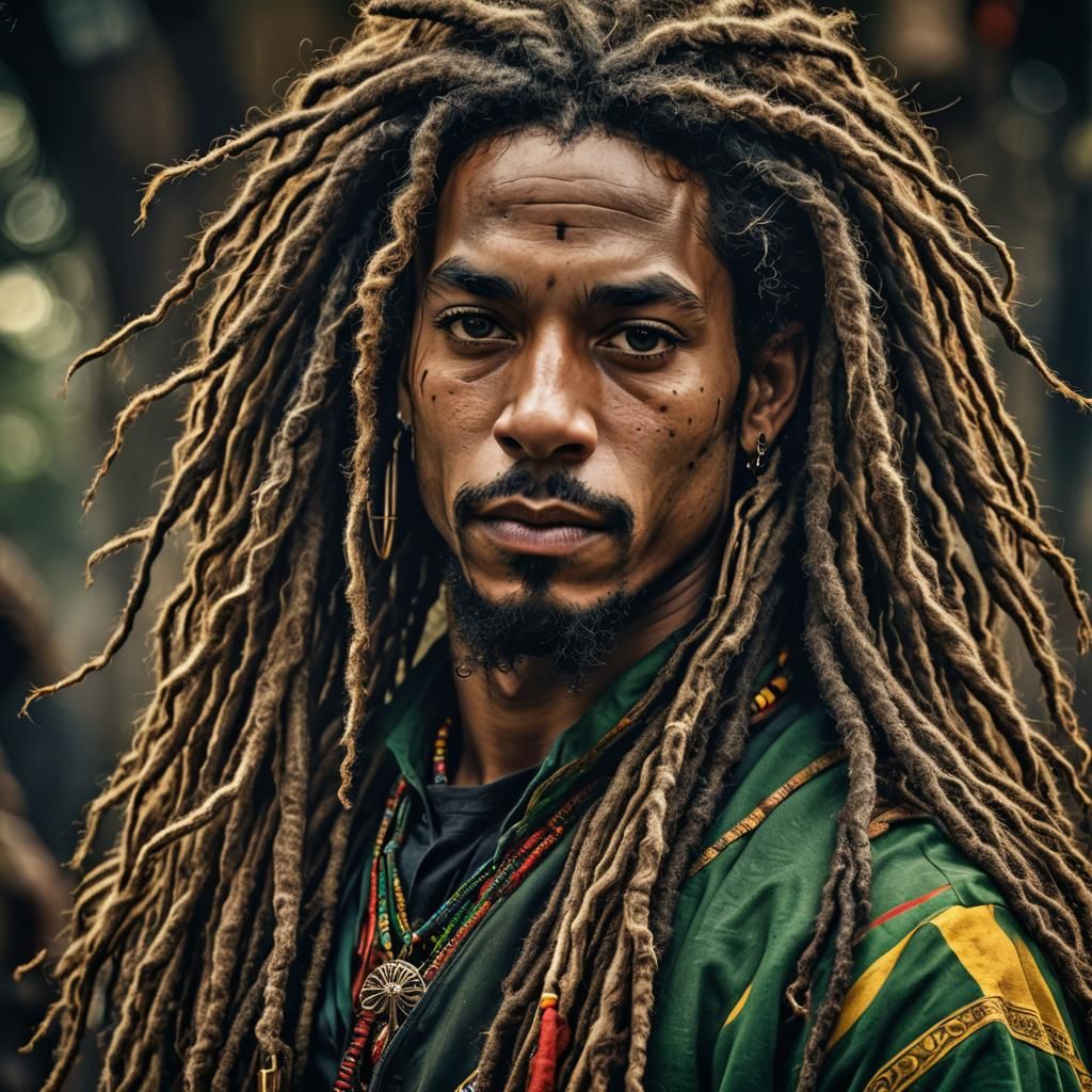 Prince in dreadlock, rastafari atmosphere, intricate details...