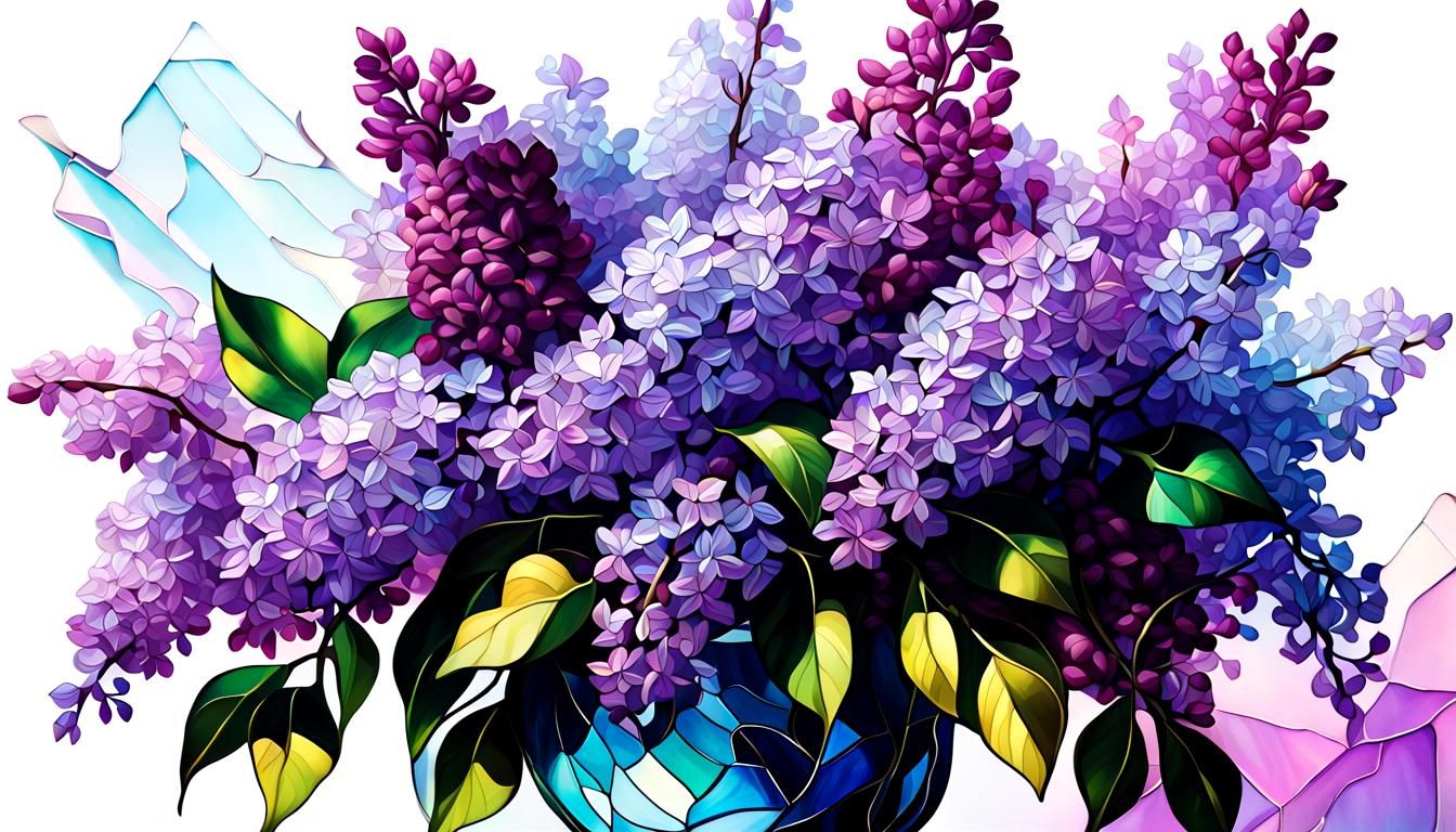 Stained glass lilacs 2