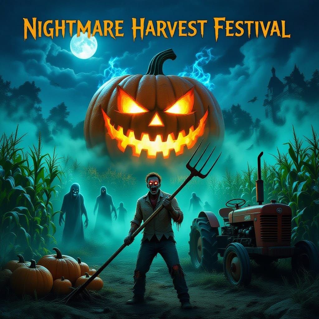 Nightmare Harvest Festival: Demonic Pumpkin & Zombie Farmer