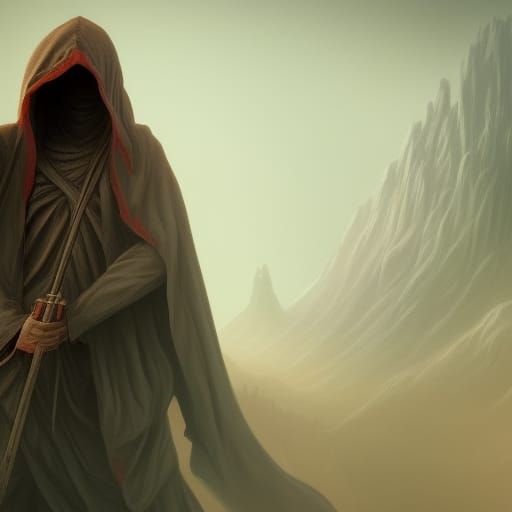 Hooded figure