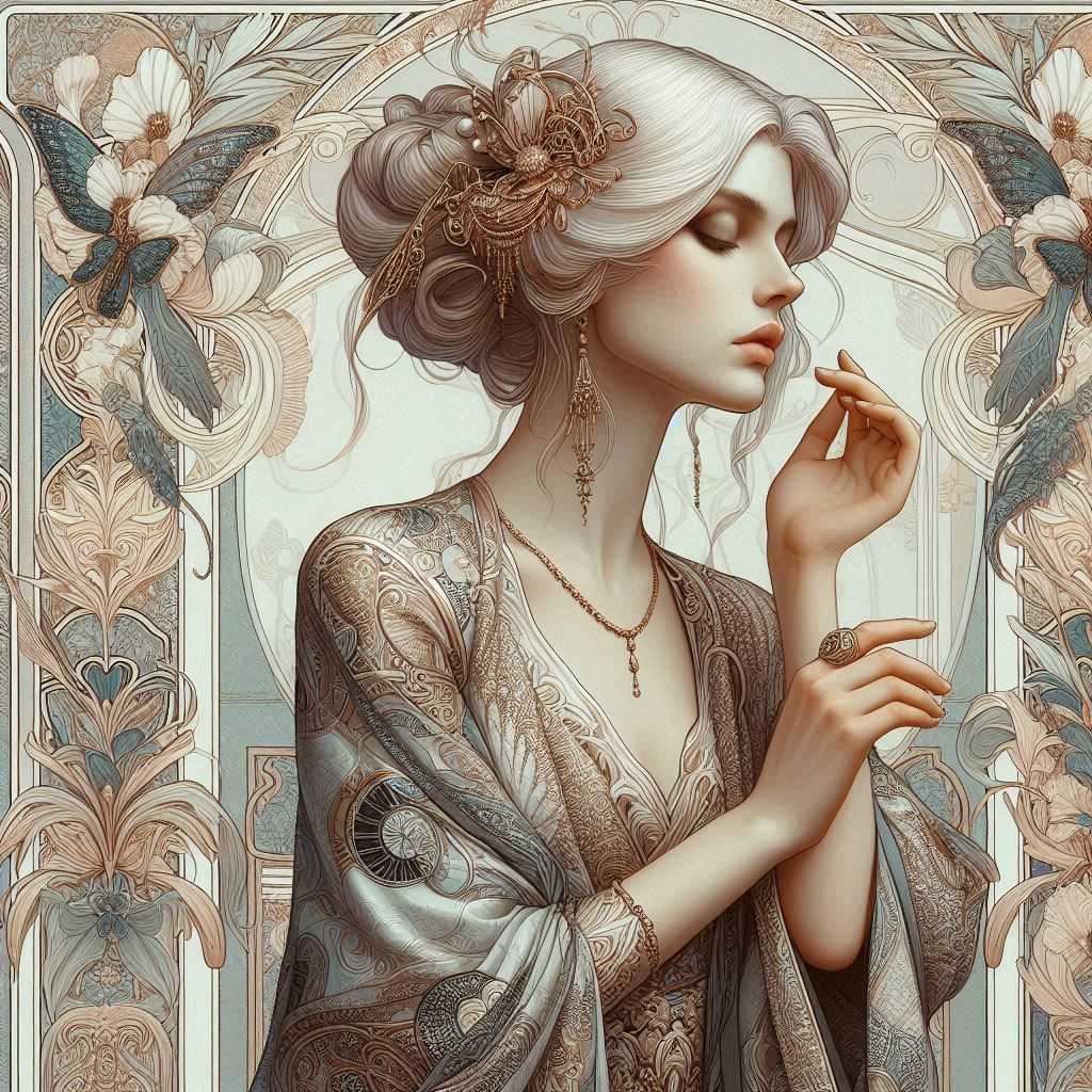 Art nouveau portrait