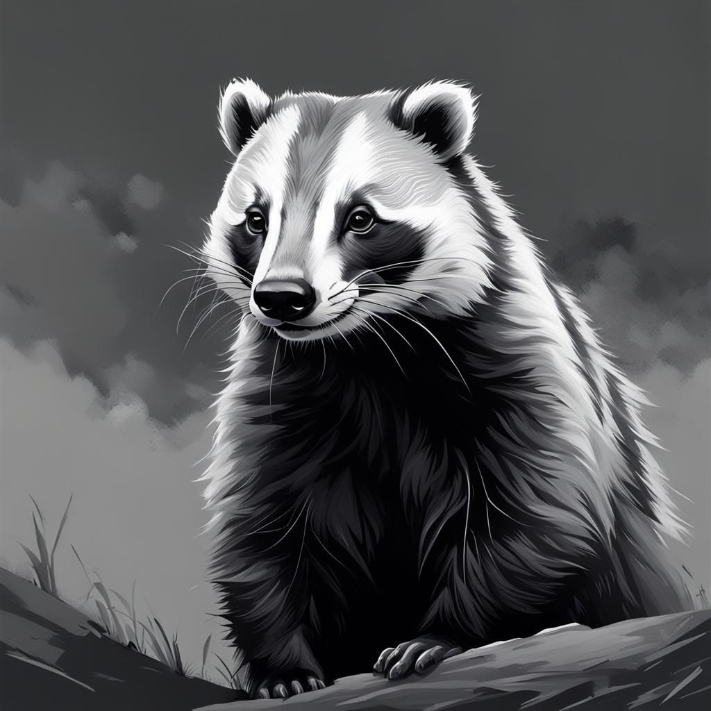 Majestic badger