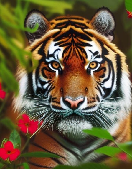 Premium Photo  Moody Tiger Portrait With Soft Lighting And Professional  Color Correction