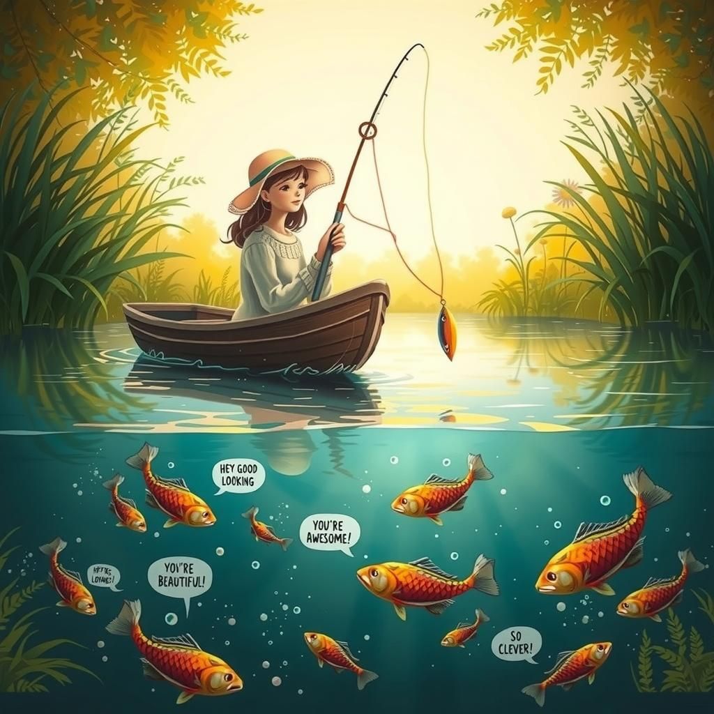 Fishing for Compliments  by @Maggie_Dishlock