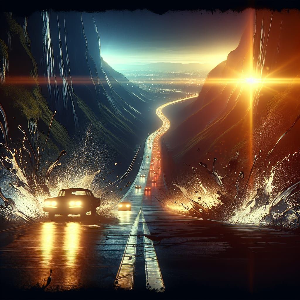 Highway At Night