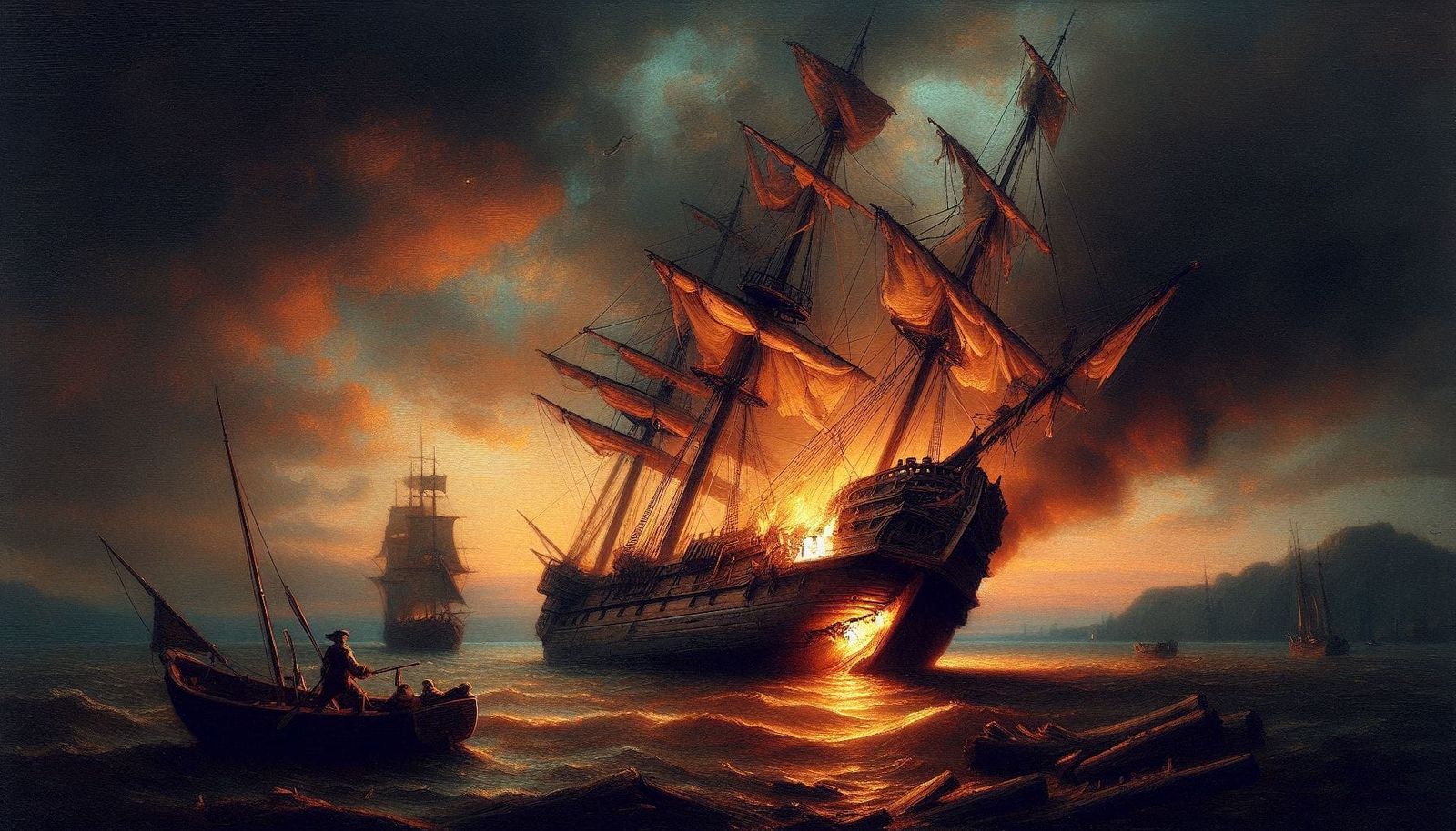 "My Ship!" In sight of shore. Pirated. Burning. Sinking - every time! ☠️ 03