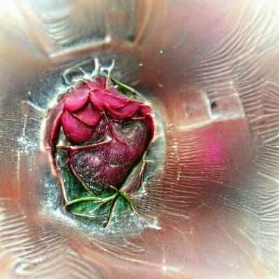 The heart of a rose
