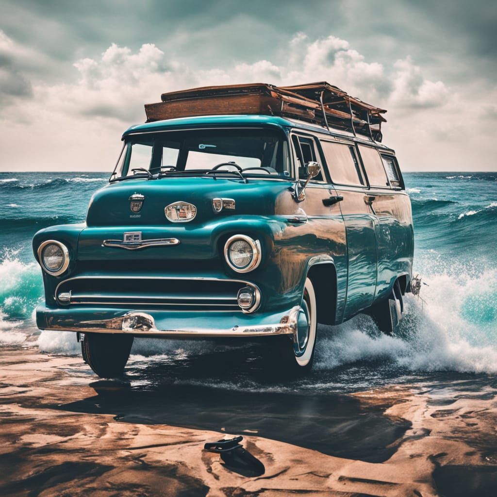 Car on Beach: A Summer Day's Drive