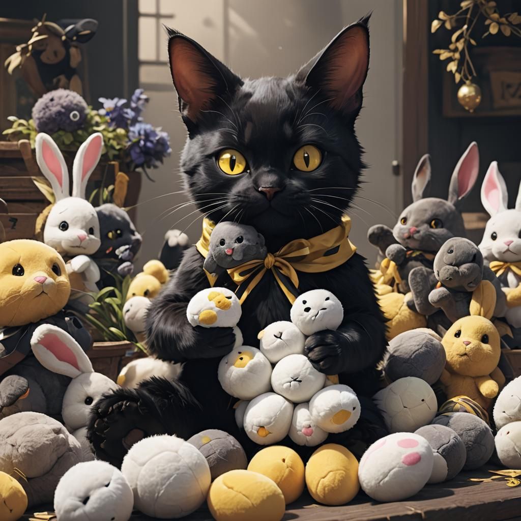 Stuffed animal maker's cat AI Generated Artwork NightCafe Creator