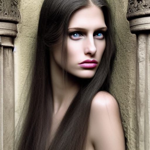 Realistic Princess with Raven Hair by Wishing Well