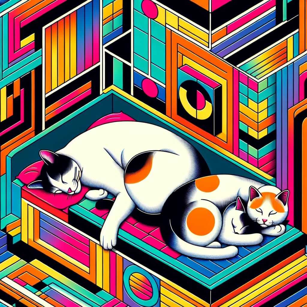 Groovy Cats Sleeping