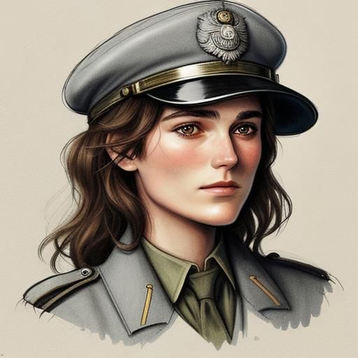 sketch Keria Knightley ww1 officer