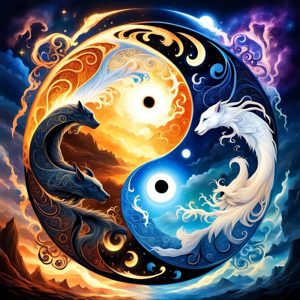 Duality: Daylight Vs. Night  by @Illyeria