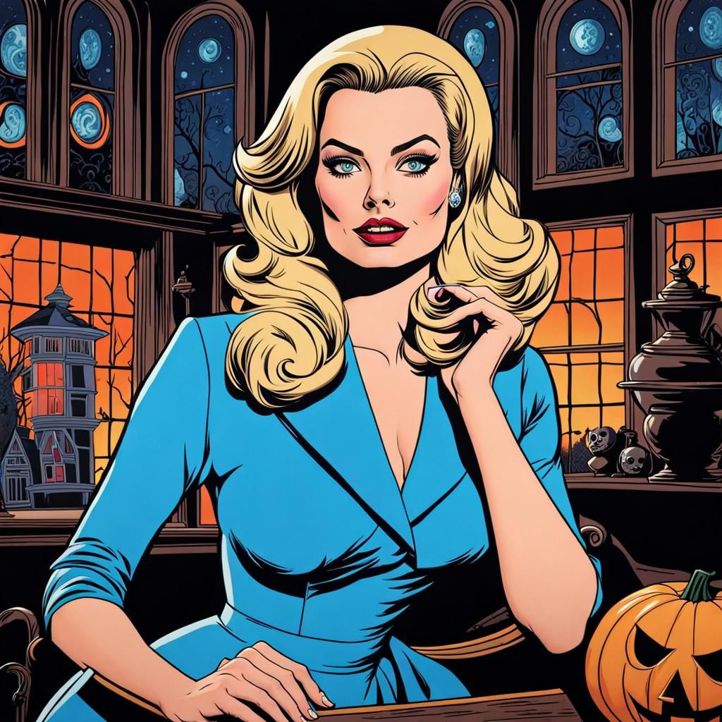 Margot Robbie as Samantha from Bewitched. 