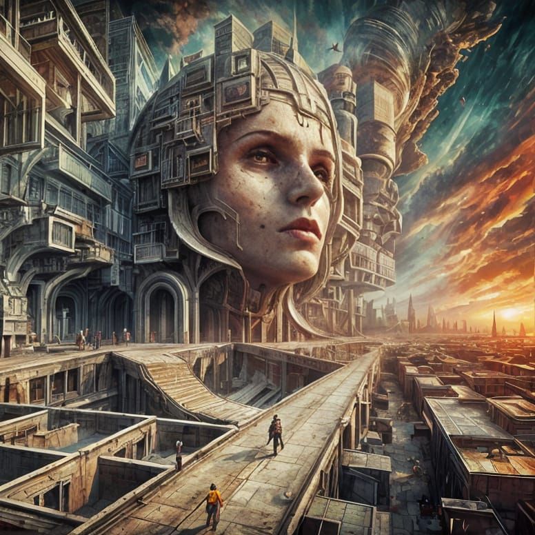 Surreal cubist dreamscape 4