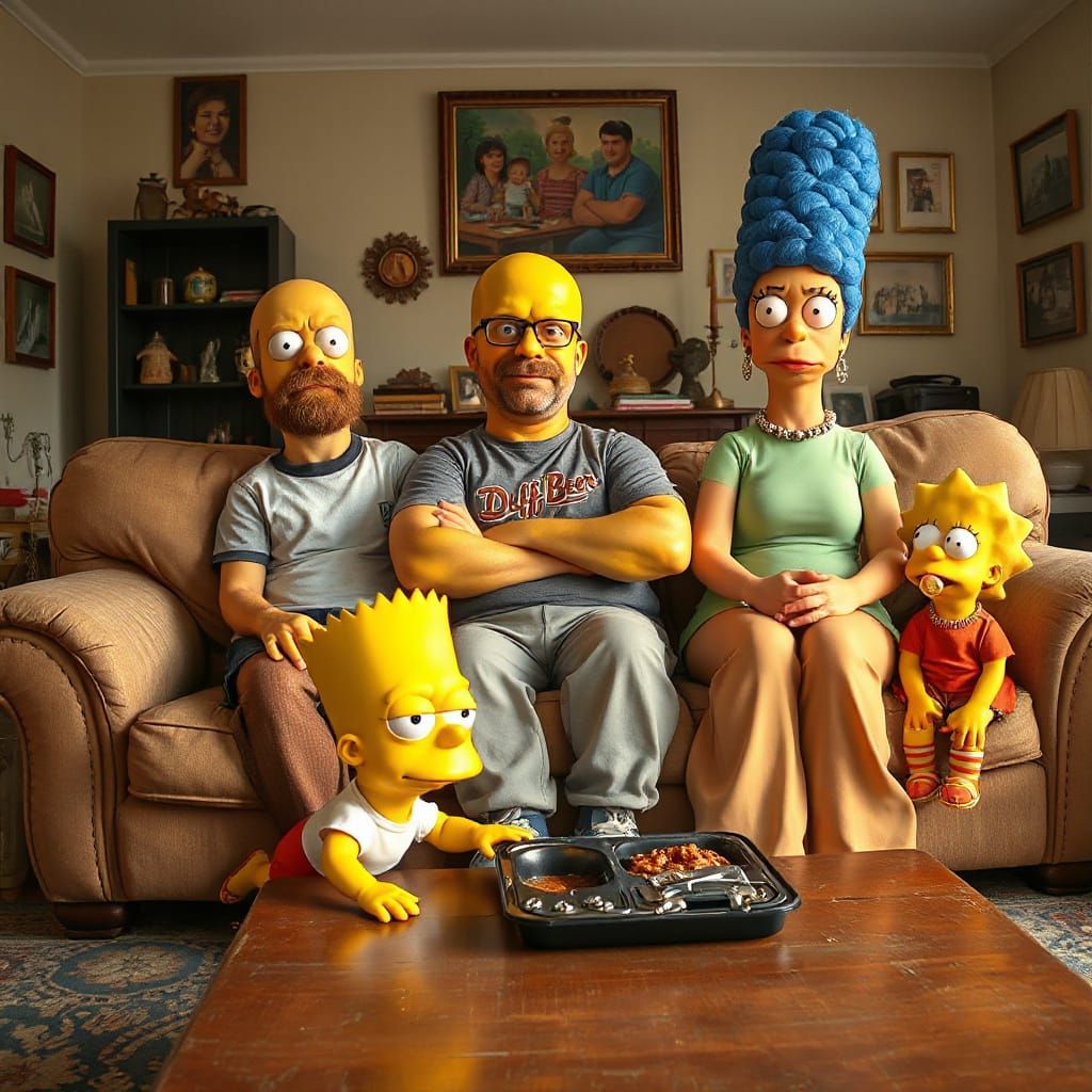 The Simpsons in real life  by @Unleash