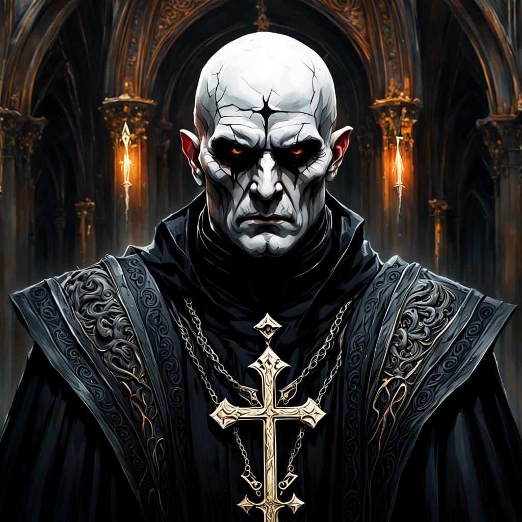 Evil priest AI Generated Artwork NightCafe Creator