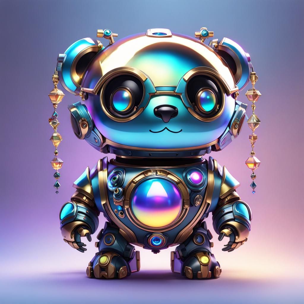 'Panda-bot' 3/10 ~ OG by me - AI Generated Artwork - NightCafe Creator