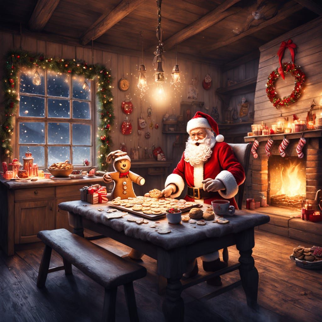 cuisine du Père Noël, Santa Claus' kitchen, De Stijl  by @TravellerUK