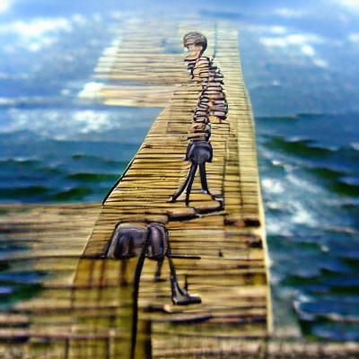 A long walk on a short pier artwork