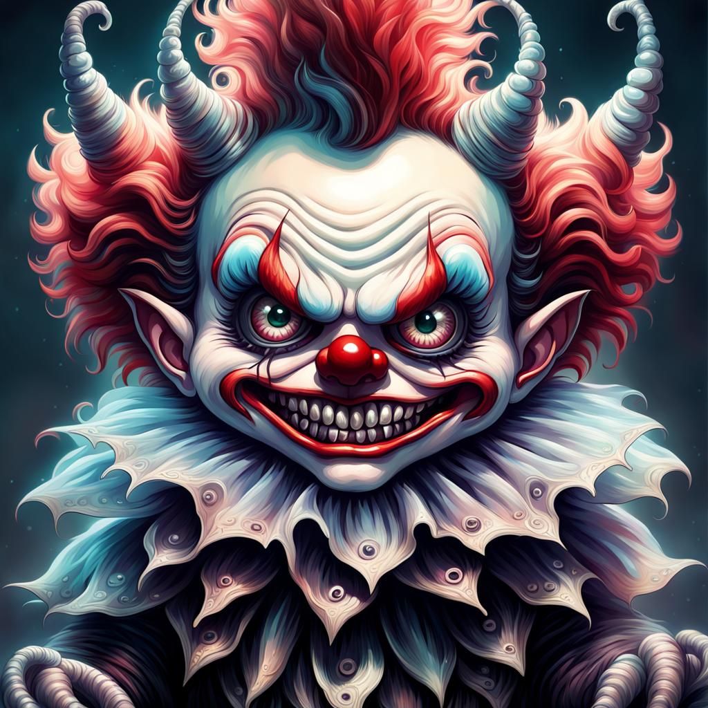 Creepy Clown  by @Quibbles