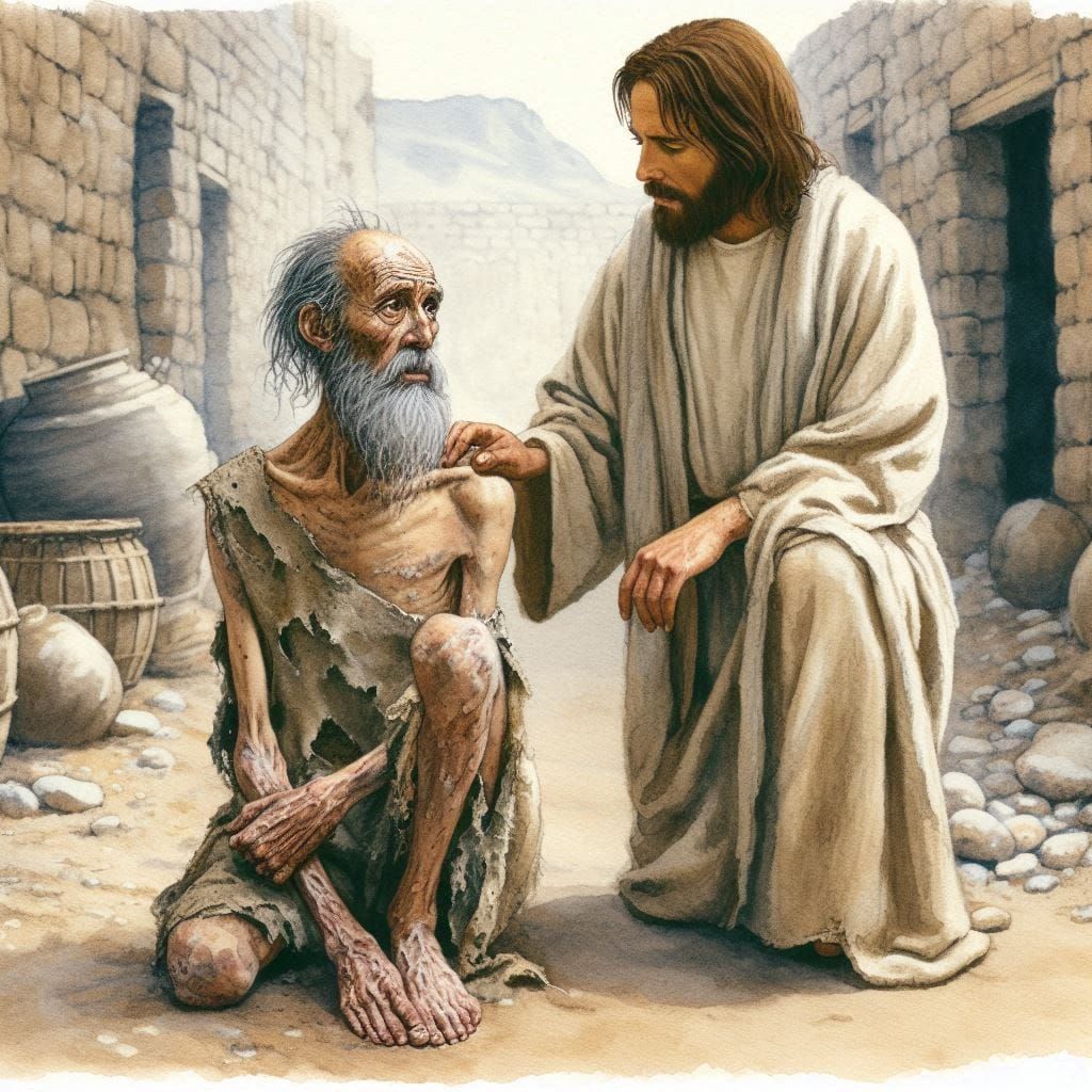 He could have healed him with one word; the outcast needed t...