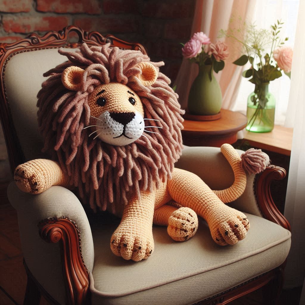 Crochet lion