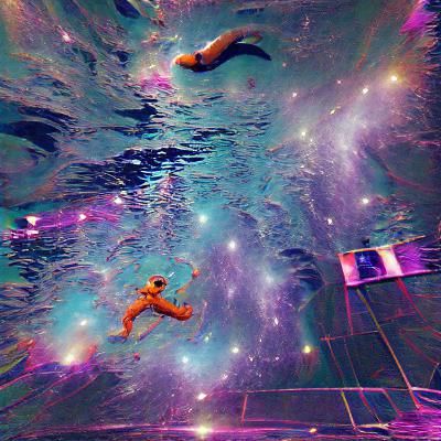 swimming in space