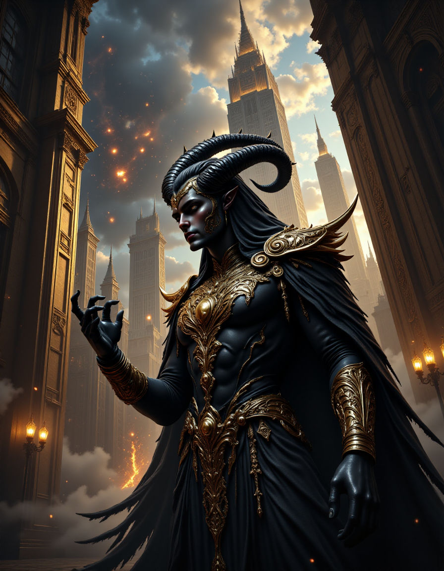 A majestic obsidian demon 44