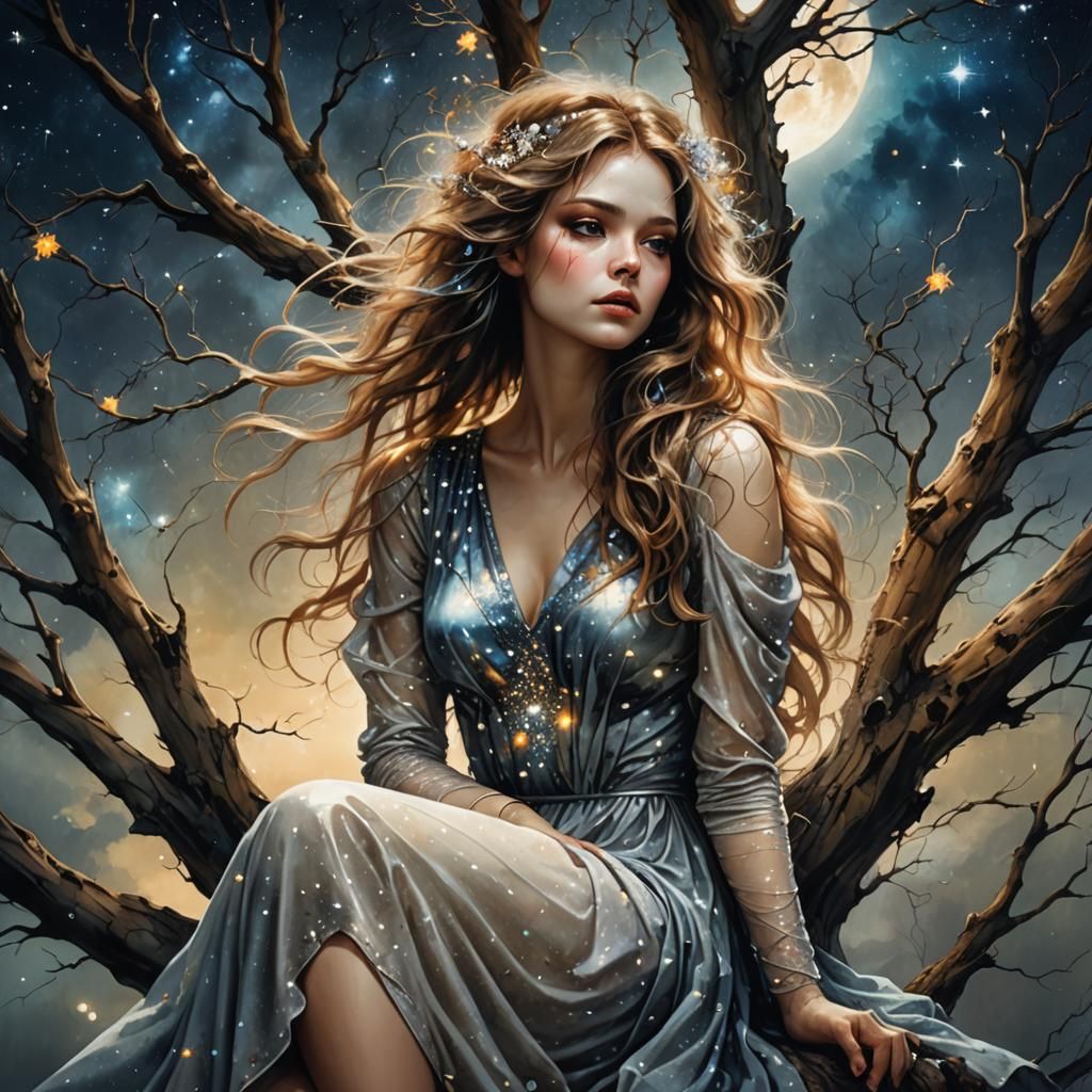 sitting in a tree  by @Judith_Nightart