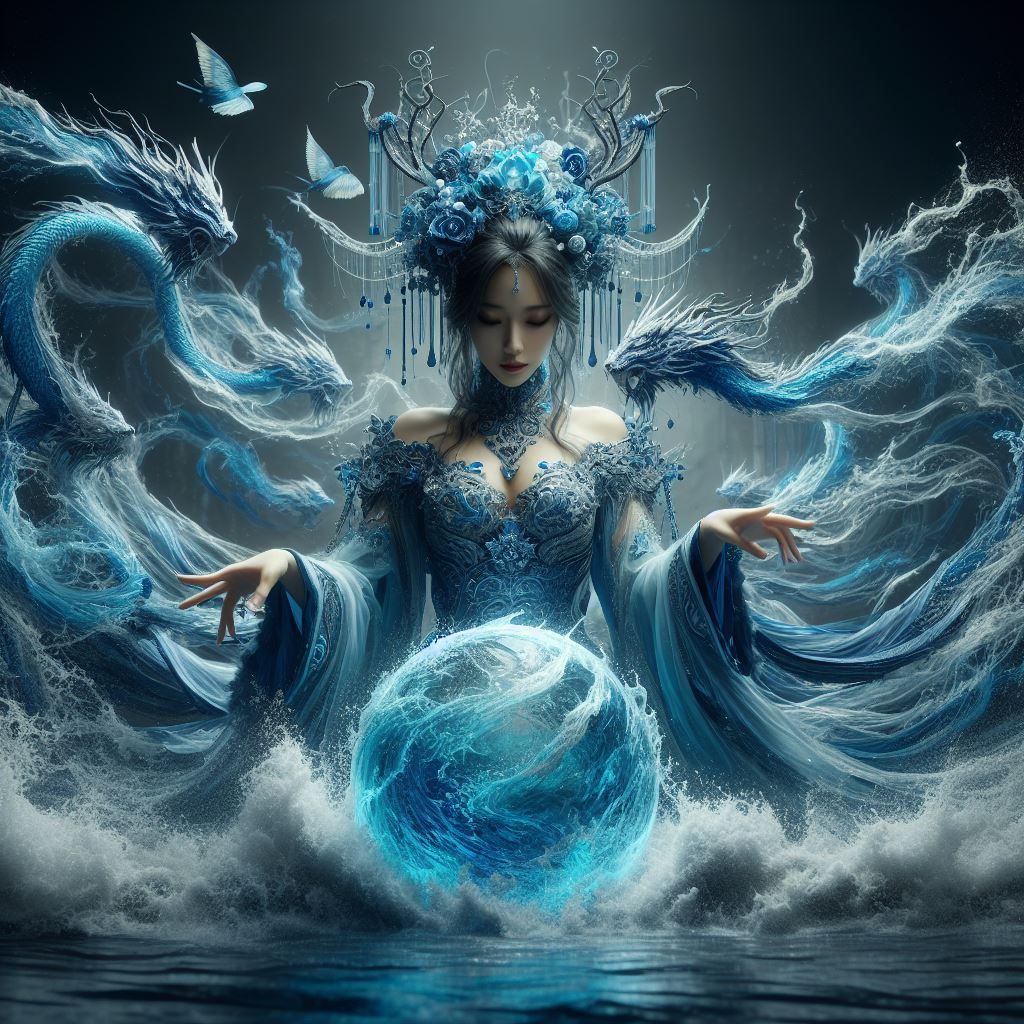 Asian water sorceress