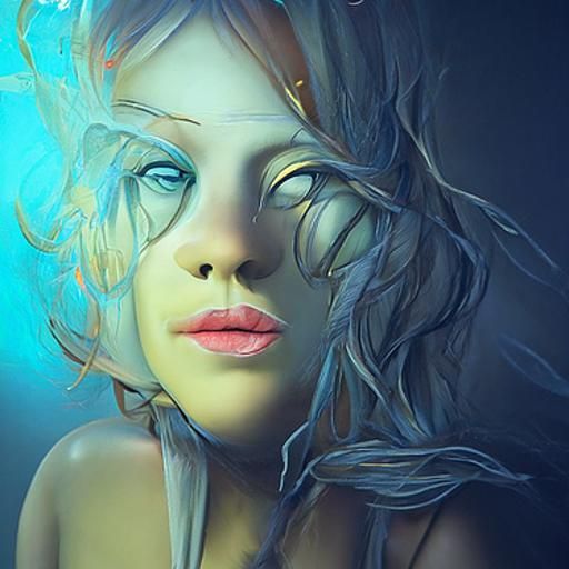 Surreal Golden Hour in Iridescent Art Nouveau Style