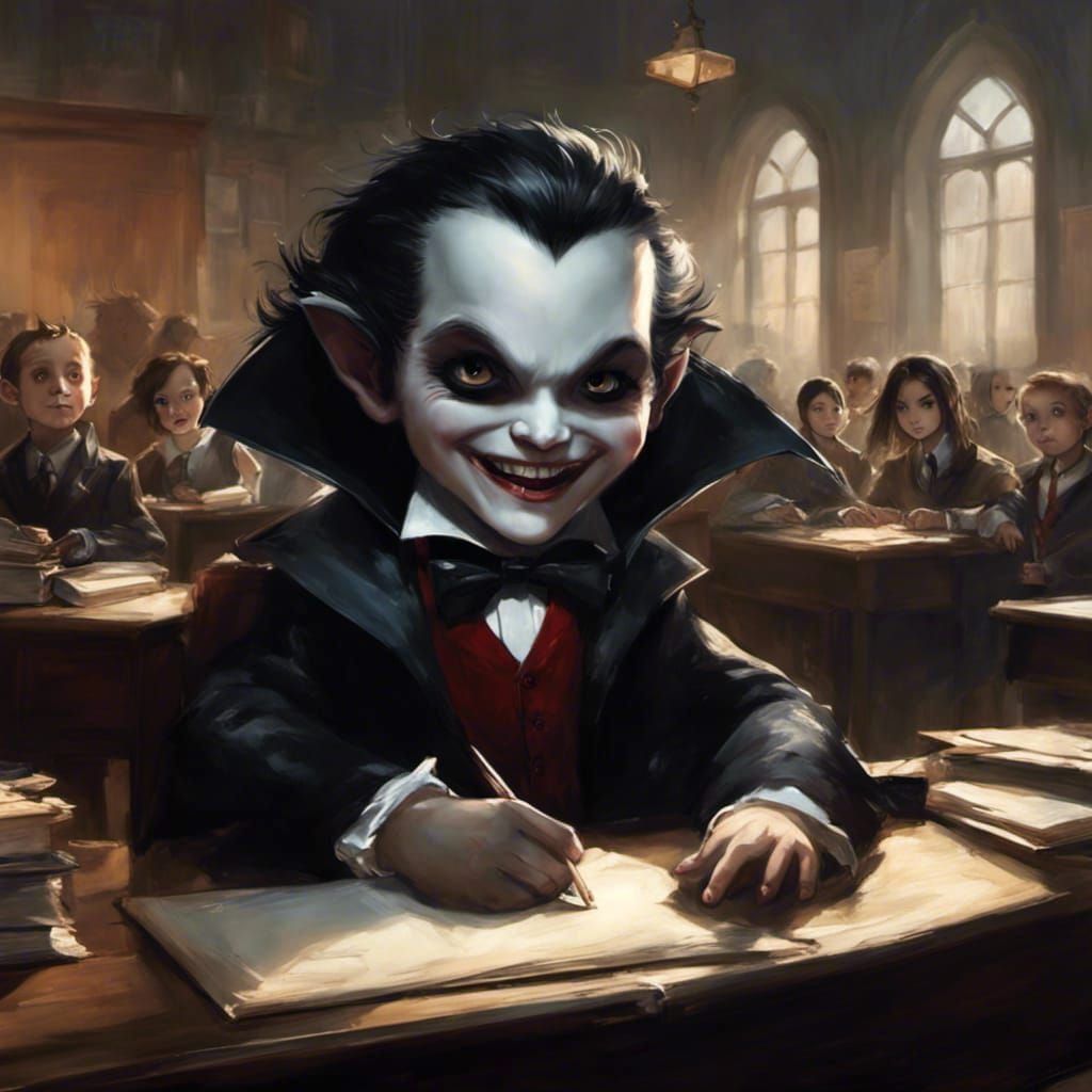 Draculas First Day of School  by @mike 