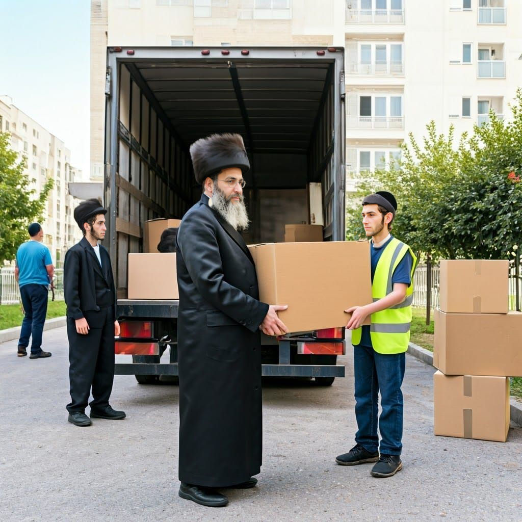 Ultra-Orthodox Family Moves into a New Home