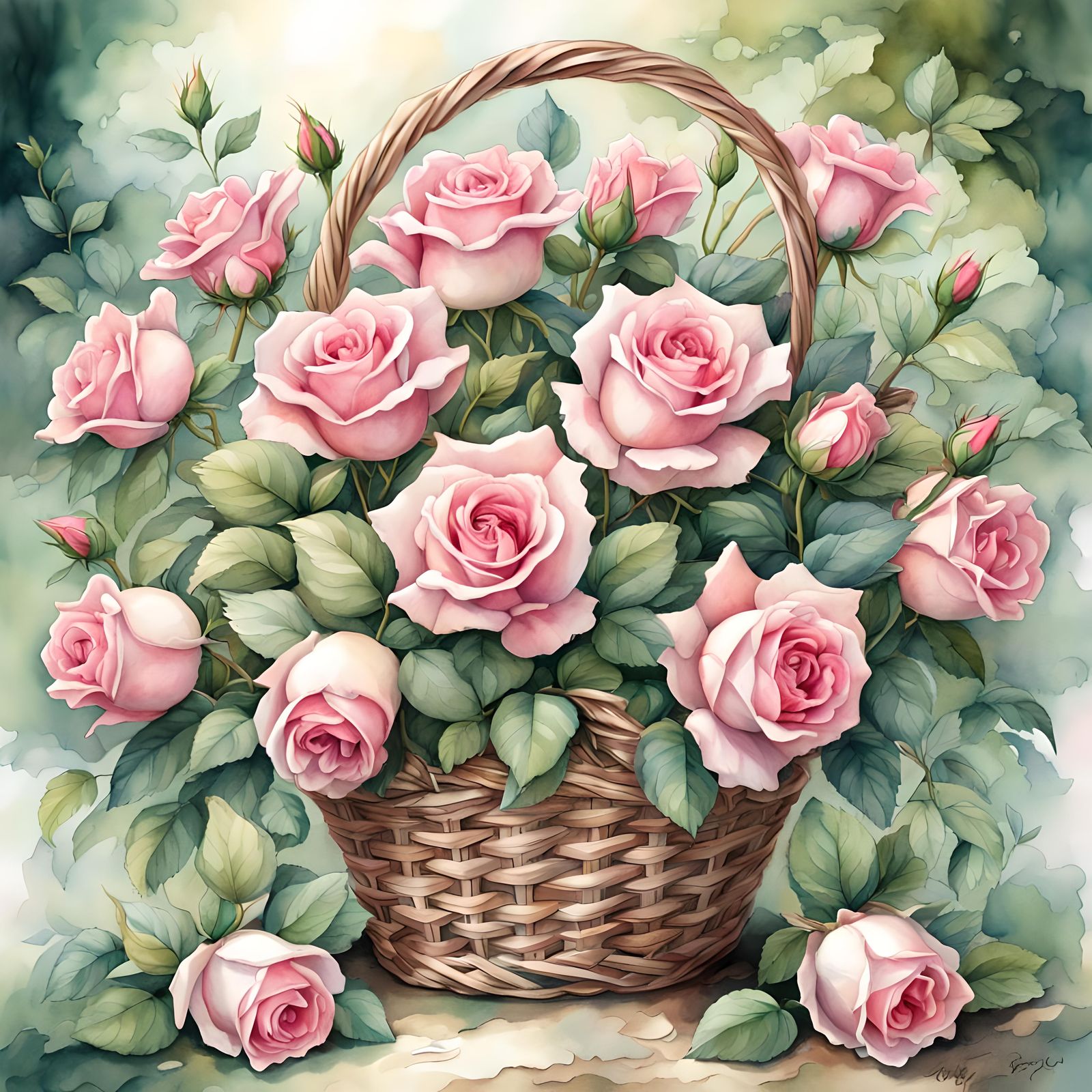 Basket of roses