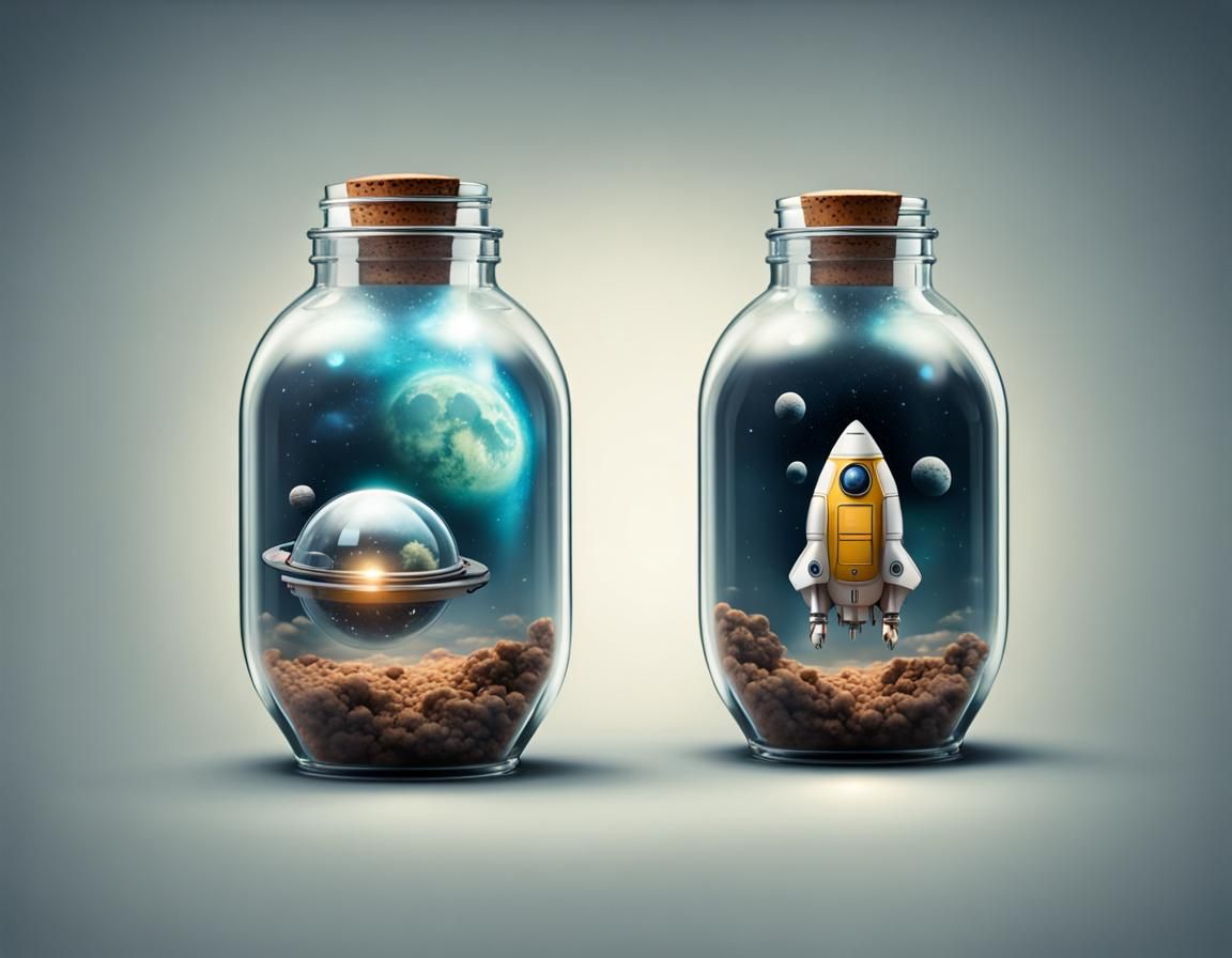 Universe in the bottle.  by @TGar