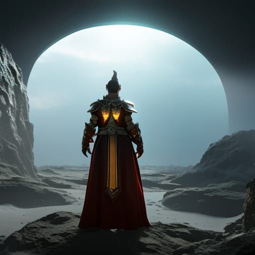 Glowing Diamond Trophy Award: Detailed Matte Painting