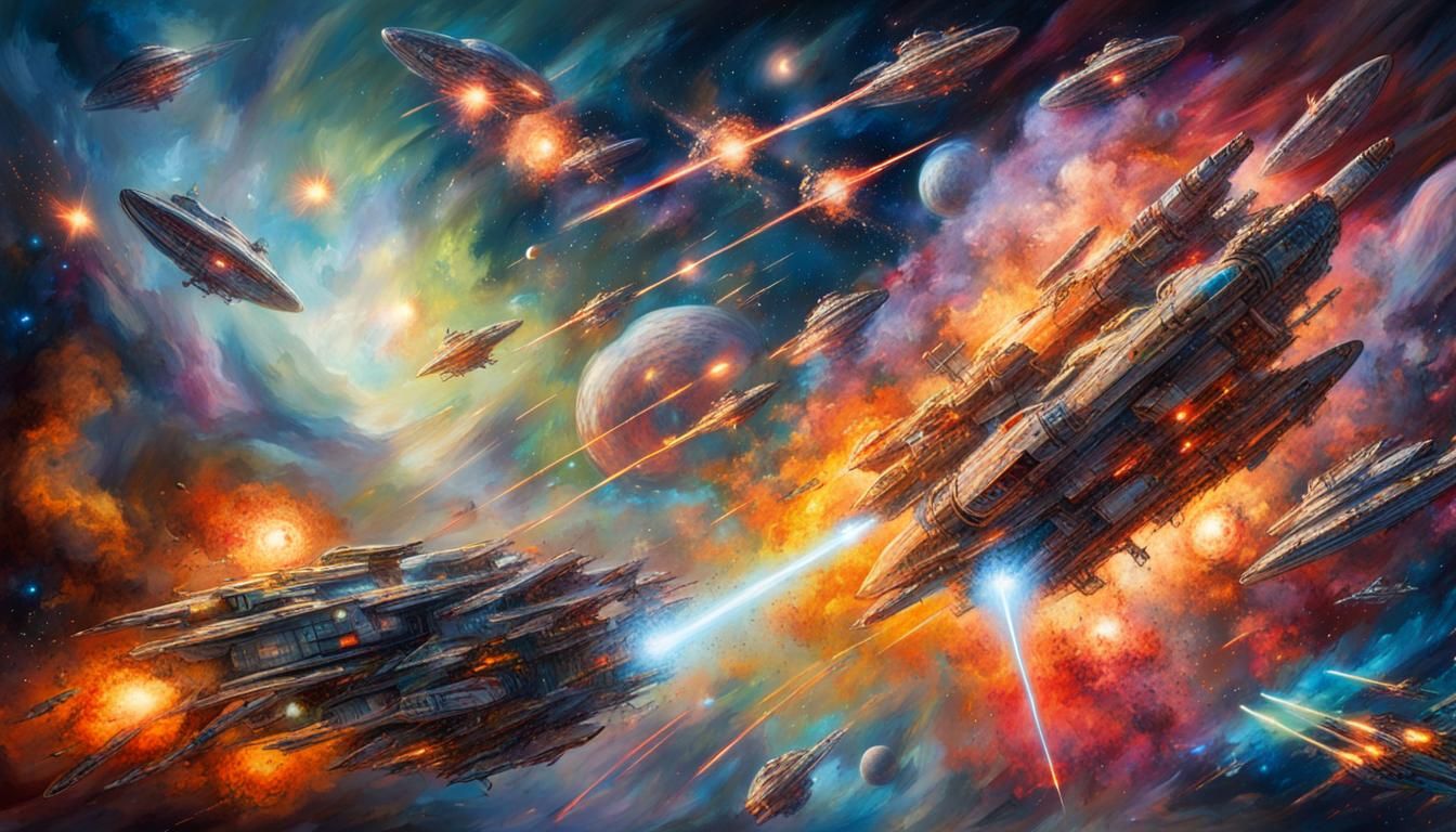 Cosmic Conflict  by @Heimweh