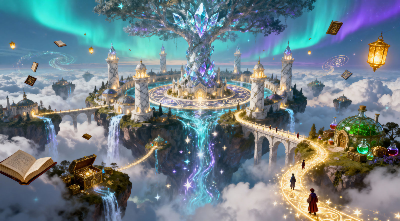 City in the Starlight Clouds