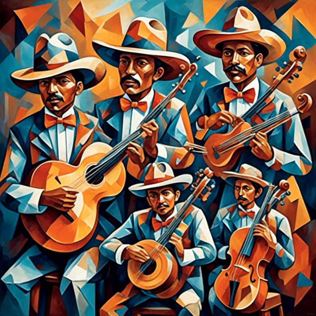 A <lora:MoCubey:1.0> mariachi band