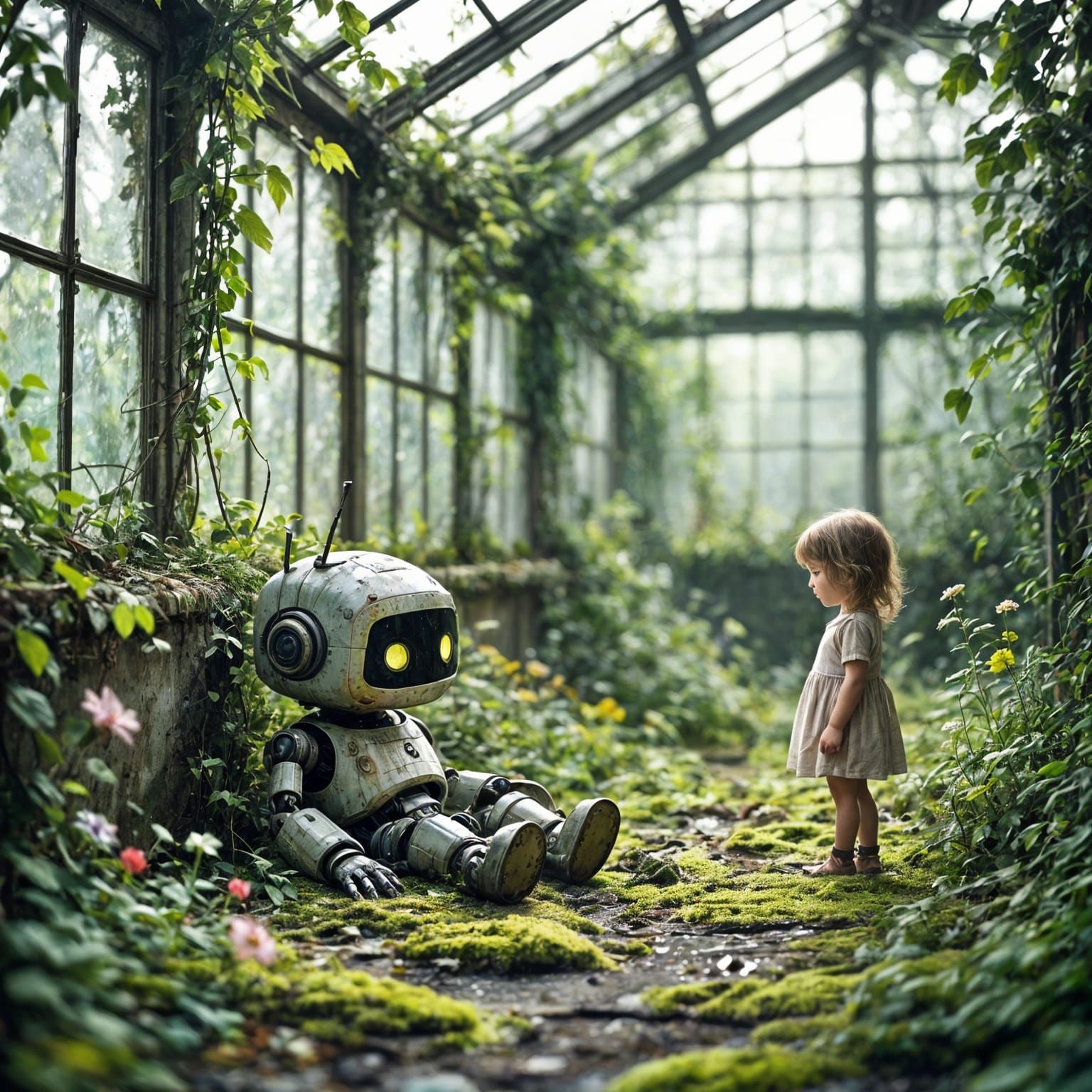 Even in ruin, she saw a friend.  by @Darken