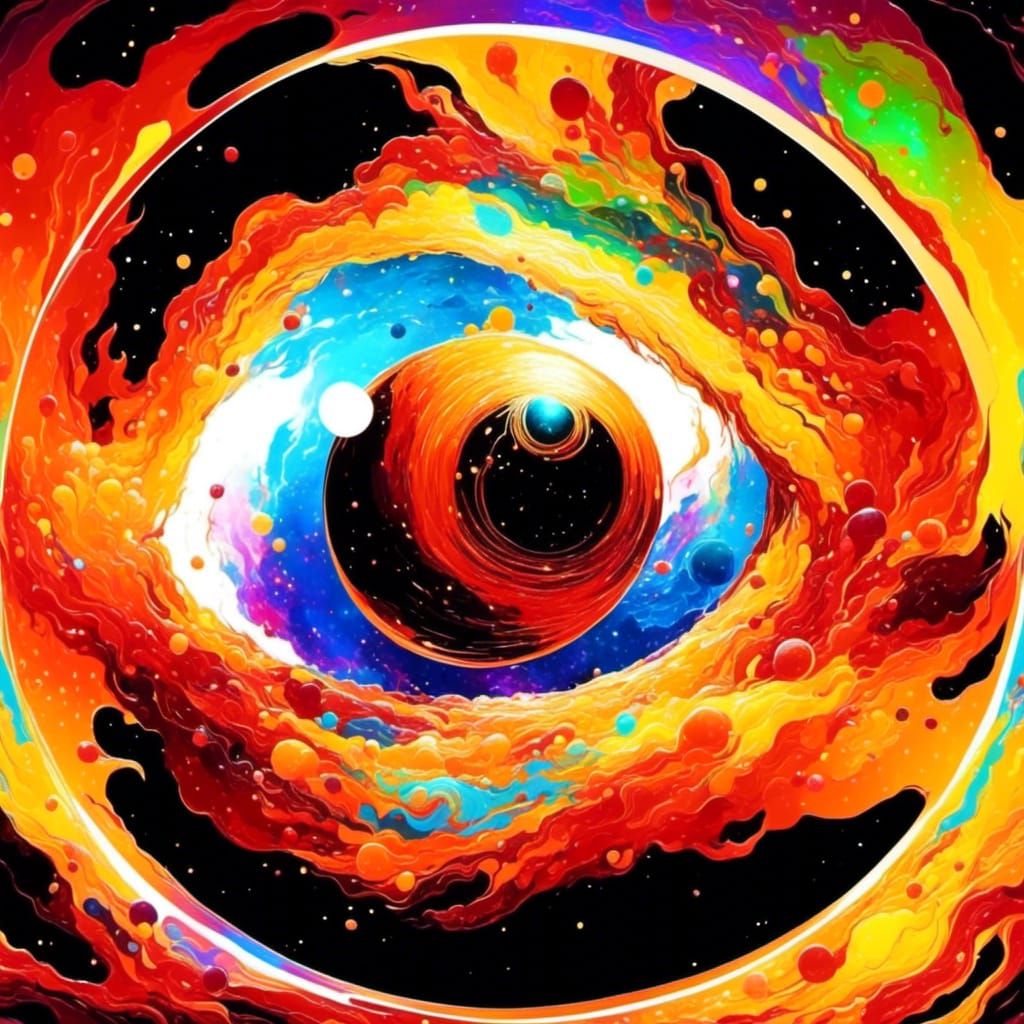 <lora:eye:1.0> Psychedelic swirling stormy skies