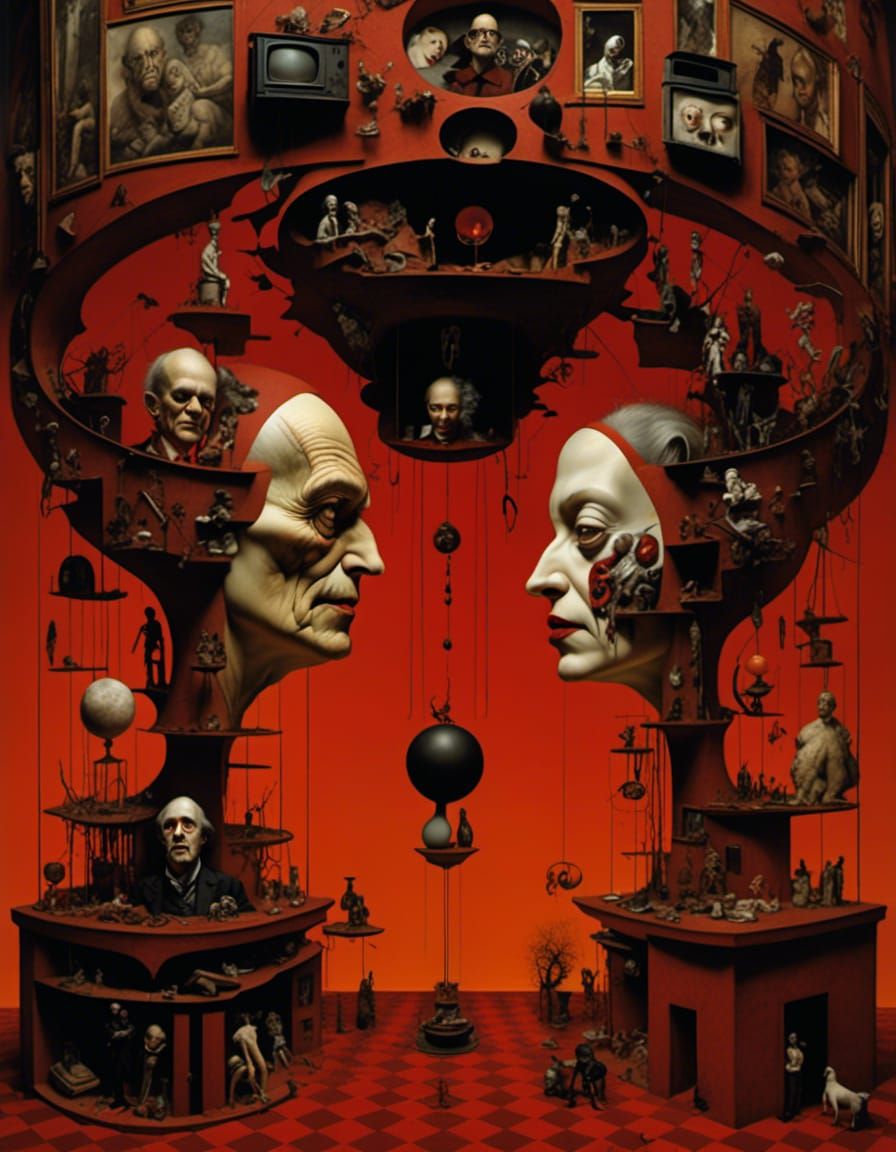 Surreal Devil in Disguise, Hyperrealistic 3D Render