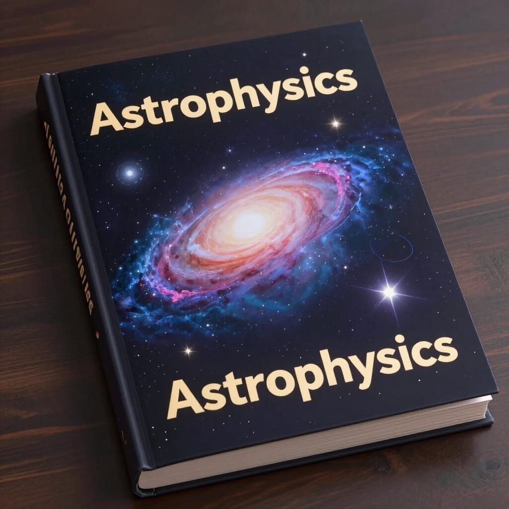 Astrophysics Book in Detailed Anime 3D Art Style
