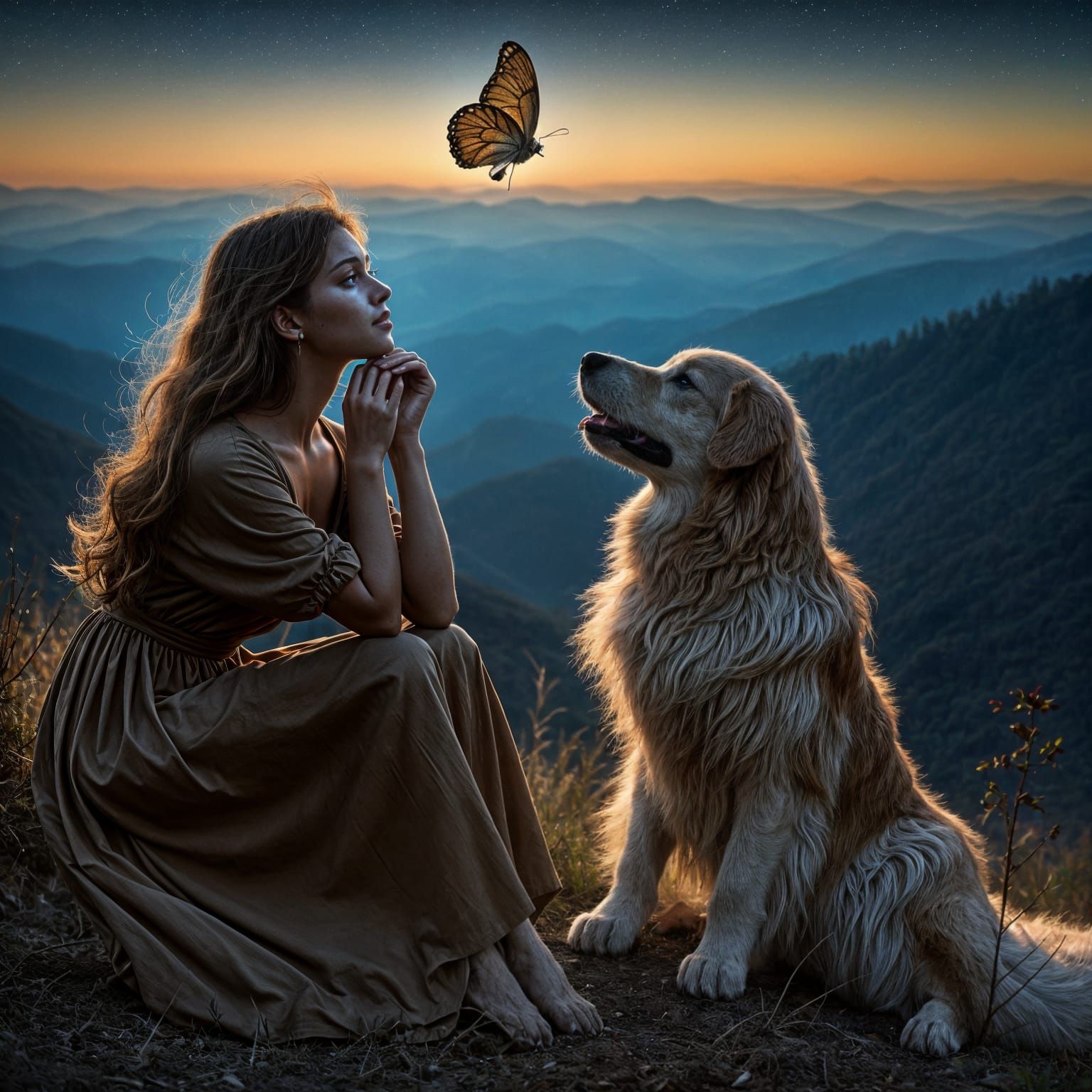 Dog and Butterfly