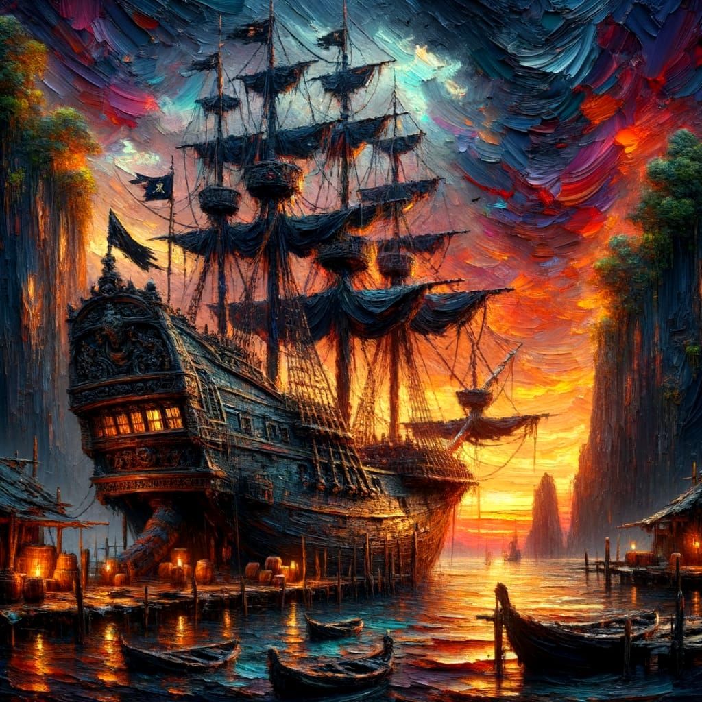 Impasto Galleon  by @Crimson